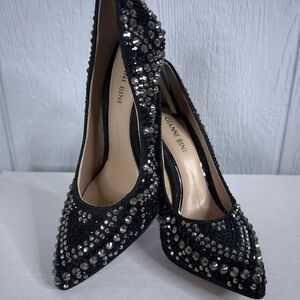 Gianni Bini Black Rhinestone Heels